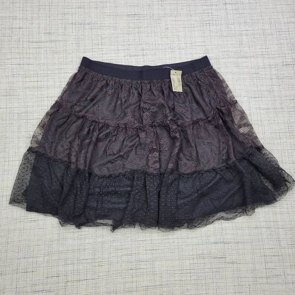 American Eagle Outfitters Dresses & Skirts - NWT American Eagle AEO Layered Tiered Lace Black Mini Skirt Size Medium